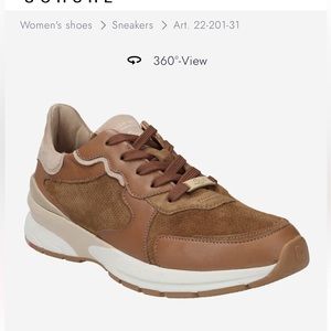 Lloyd women’s sneakers, size 9US, brown suede.  Worn once.